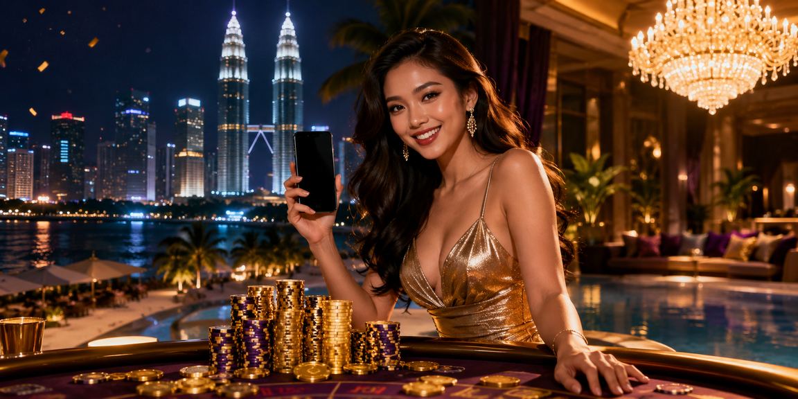 Pengguna di Kuala Lumpur mengakses kasino mudah alih petronas77 melalui telefon pintar
