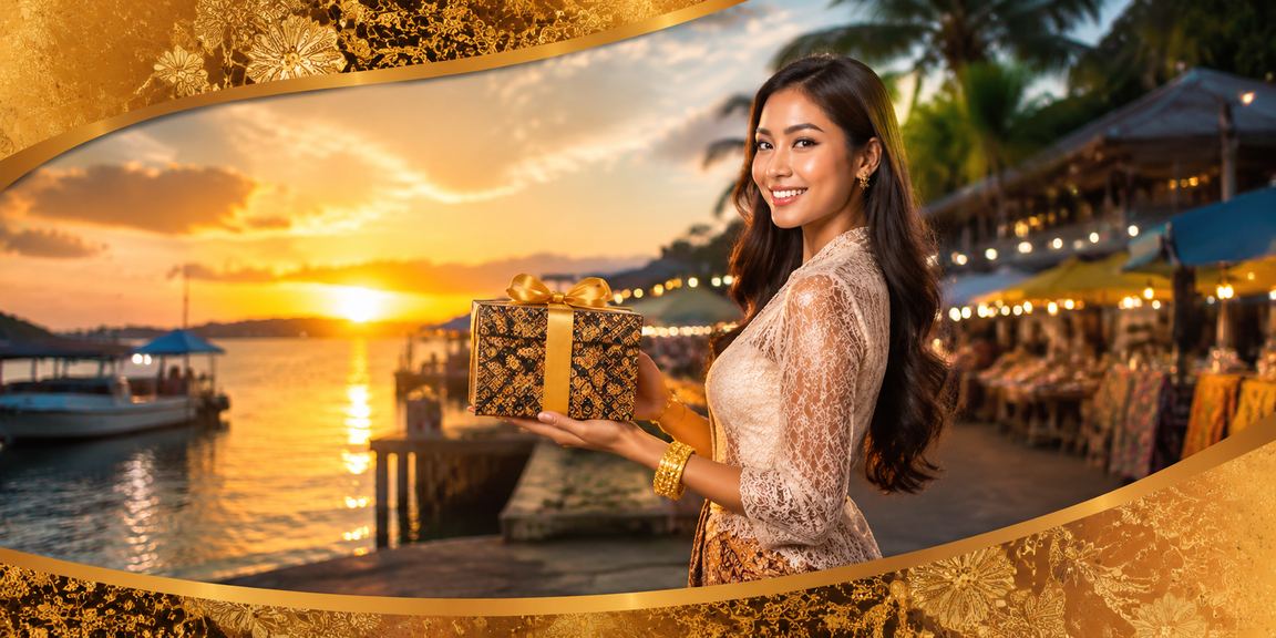 Ilustrasi bonus cashback dalam gaya batik Malaysia untuk pengguna platform taruhan petronas77